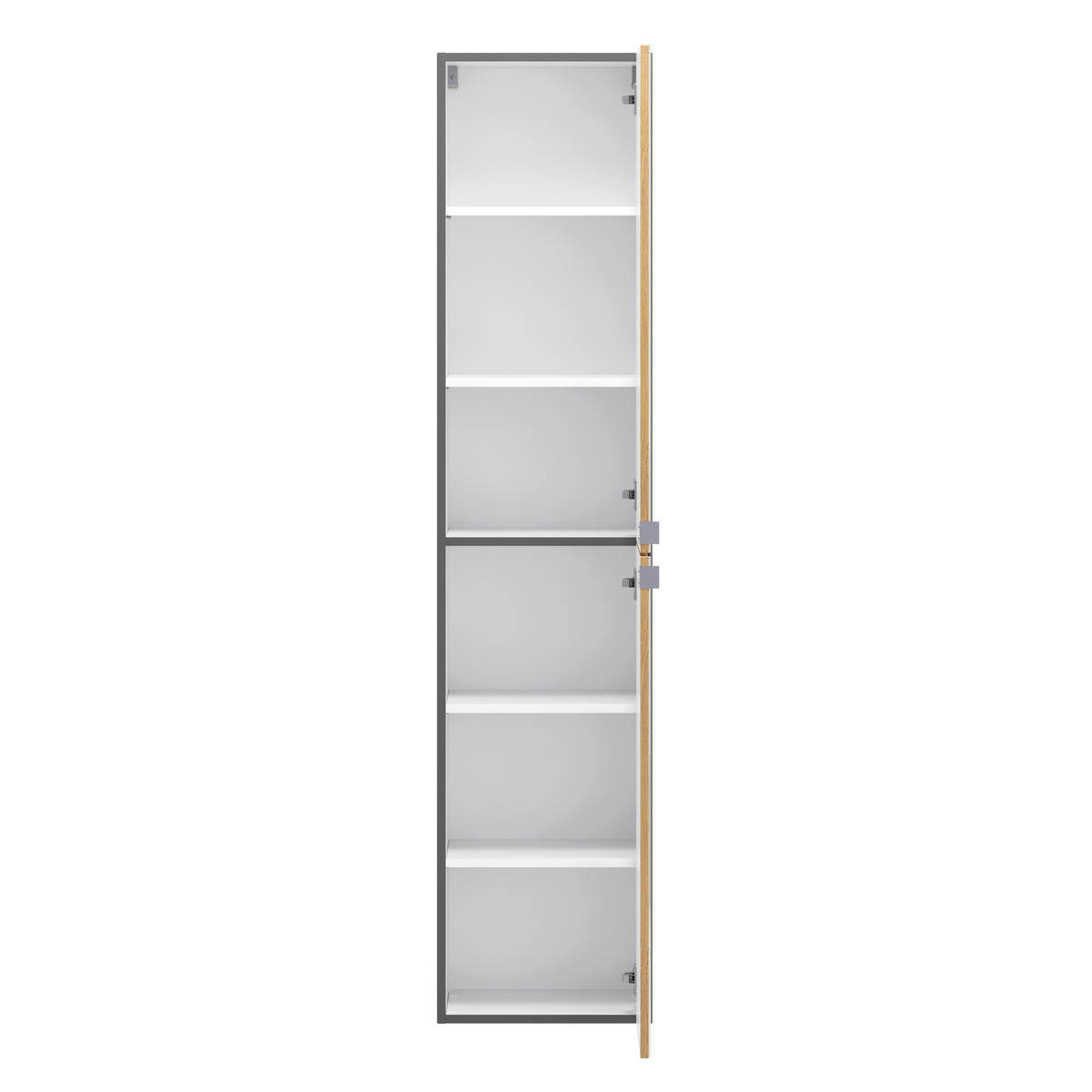 SPIEGELSCHRANK 40/180/35 cm  - Wildeiche/Edelstahlfarben, Trend, Holzwerkstoff/Metall (40/180/35cm) - Held