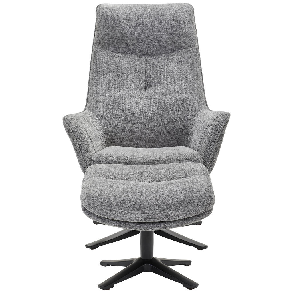 Thumbnail - Cantus Relaxsesselset, Grau, Schwarz, Metall, Textil, 73x108x83 cm, Wohnzimmer, Sessel, Relaxsessel