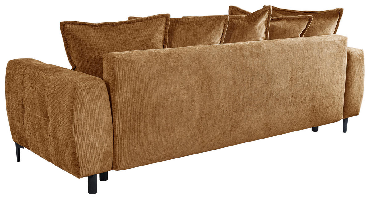 SCHLAFSOFA  mit Bettkasten erhältlich, Bettfunktion erhältlich Struktur Hellbraun  - Hellbraun/Schwarz, Design, Holz/Textil (247/94/90cm) - MID.YOU