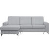 ECKSOFA in Webstoff Grau, Hellgrau  - Hellgrau/Schwarz, Konventionell, Textil/Metall (167/247cm) - Stylife
