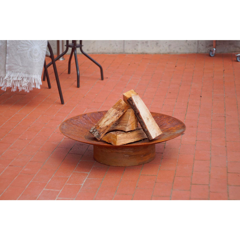 Thumbnail - Ambia Garden Feuerschale Svenskav Grace M 2075, Rost, Metall, 58x13.6x58 cm, Grüner Punkt, Made in Europe, Handmade in E...