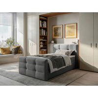 BOXBETT 120/200 cm  in Grau  - Schwarz/Grau, Basics, Kunststoff/Textil (120/200cm) - Chameo