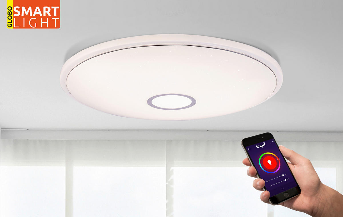 LED-DECKENLEUCHTE 68/9 cm    - Weiß, Design, Kunststoff/Metall (68/9cm) - Globo