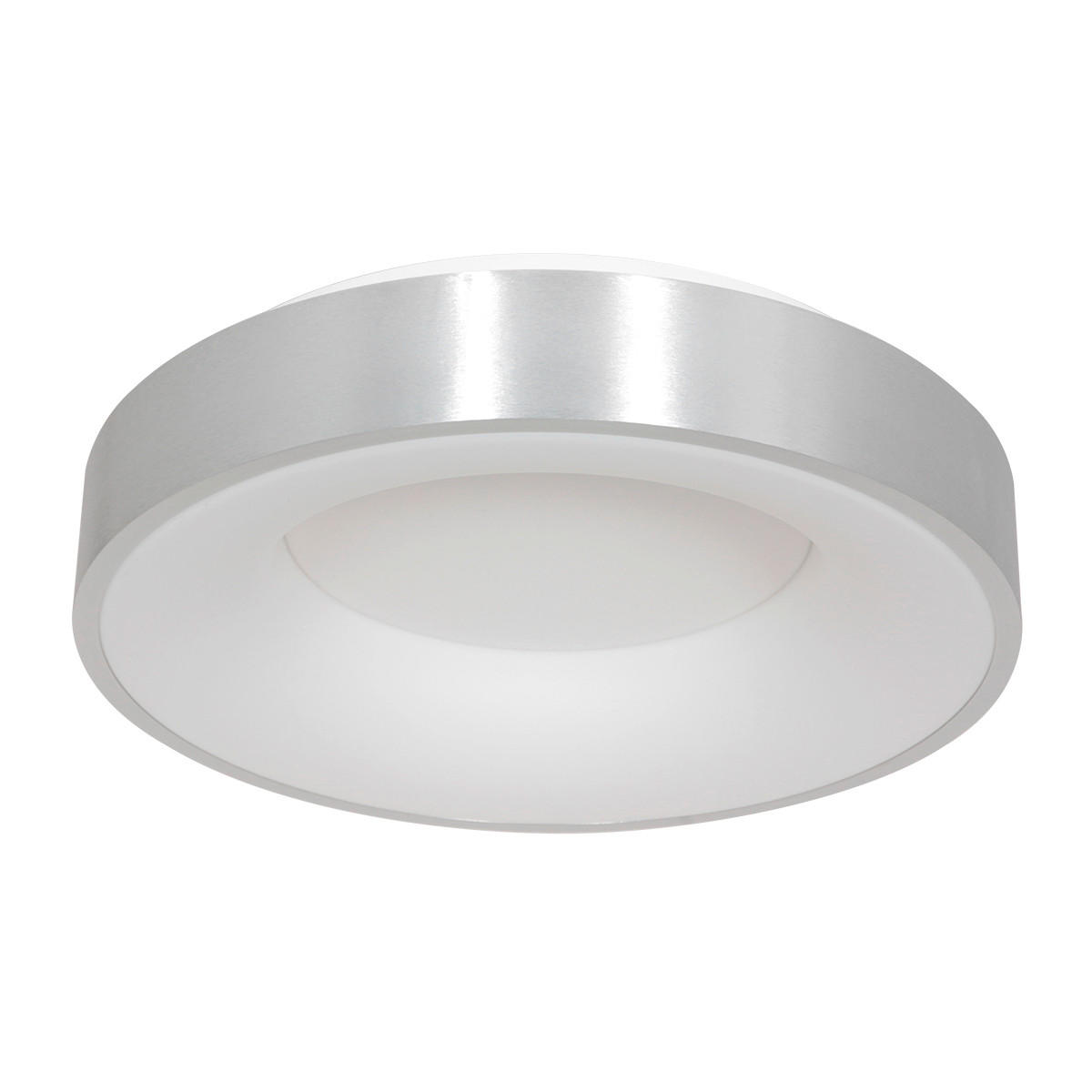 LED-DECKENLEUCHTE Ringlede 38/9 cm   - Silberfarben, KONVENTIONELL, Kunststoff/Metall (38/9cm)