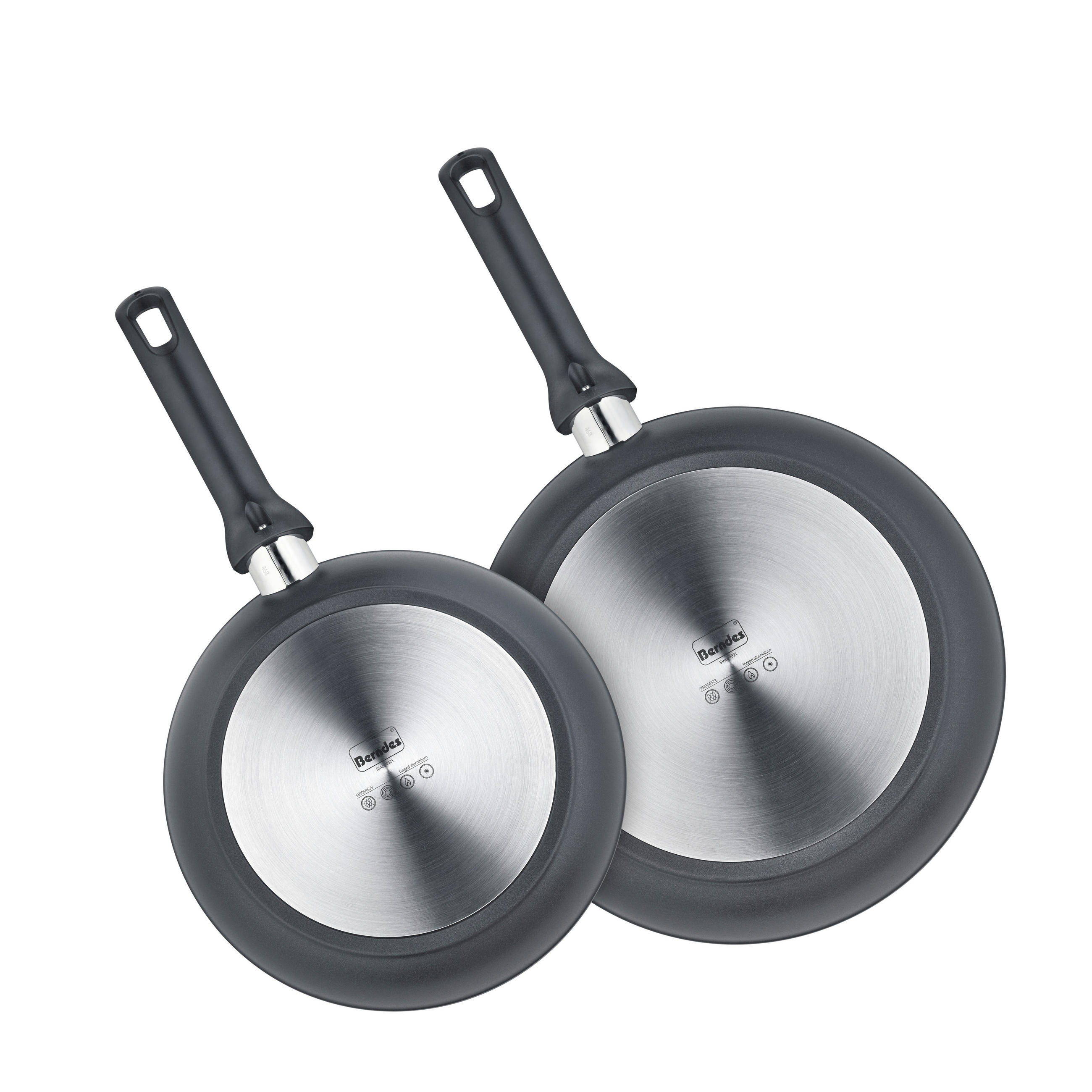 PFANNENSET FIRENZA Aluminium 2-teilig  - Schwarz, Basics, Metall (28/10/48cm) - Berndes