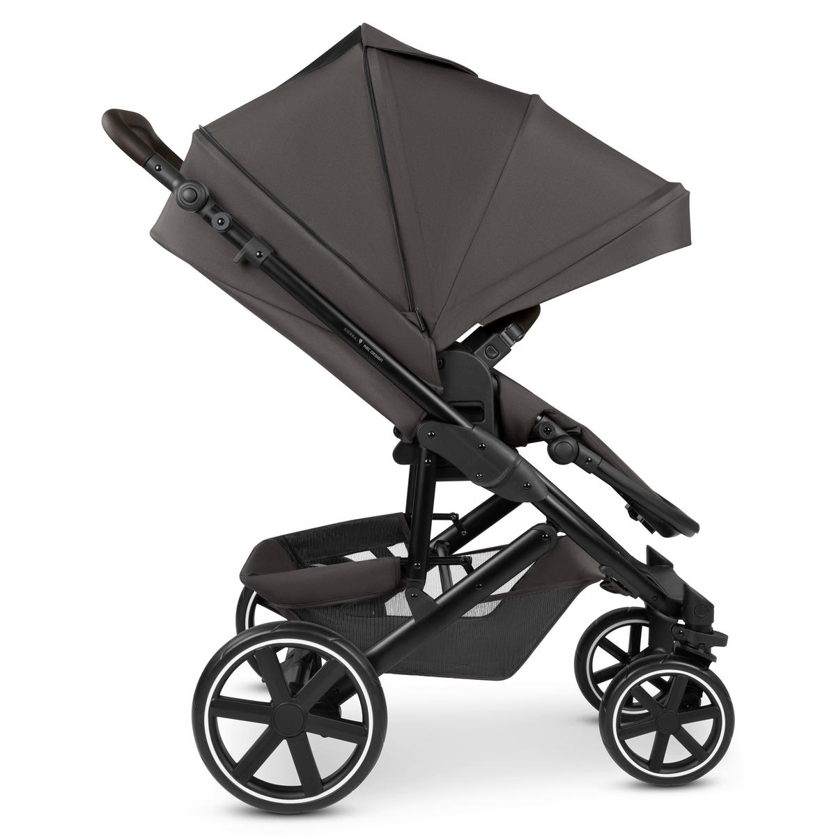 KINDERWAGENSET  Sierra All in One  Nut  - Anthrazit/Graubraun, Basics, Metall (58,5cm) - ABC Design