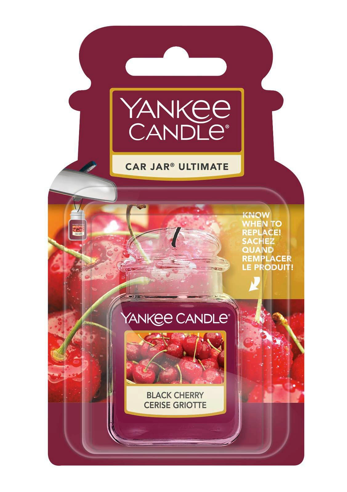 OSVEŽILEC ZRAKA ZA AVTO Black Cherry  - vinsko rdeča, Basics (4/6/2,5cm) - Yankee Candle
