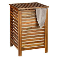 WÄSCHESACK - Naturfarben/Akaziefarben, Natur, Holz/Textil (45/65/45cm) - Wenko