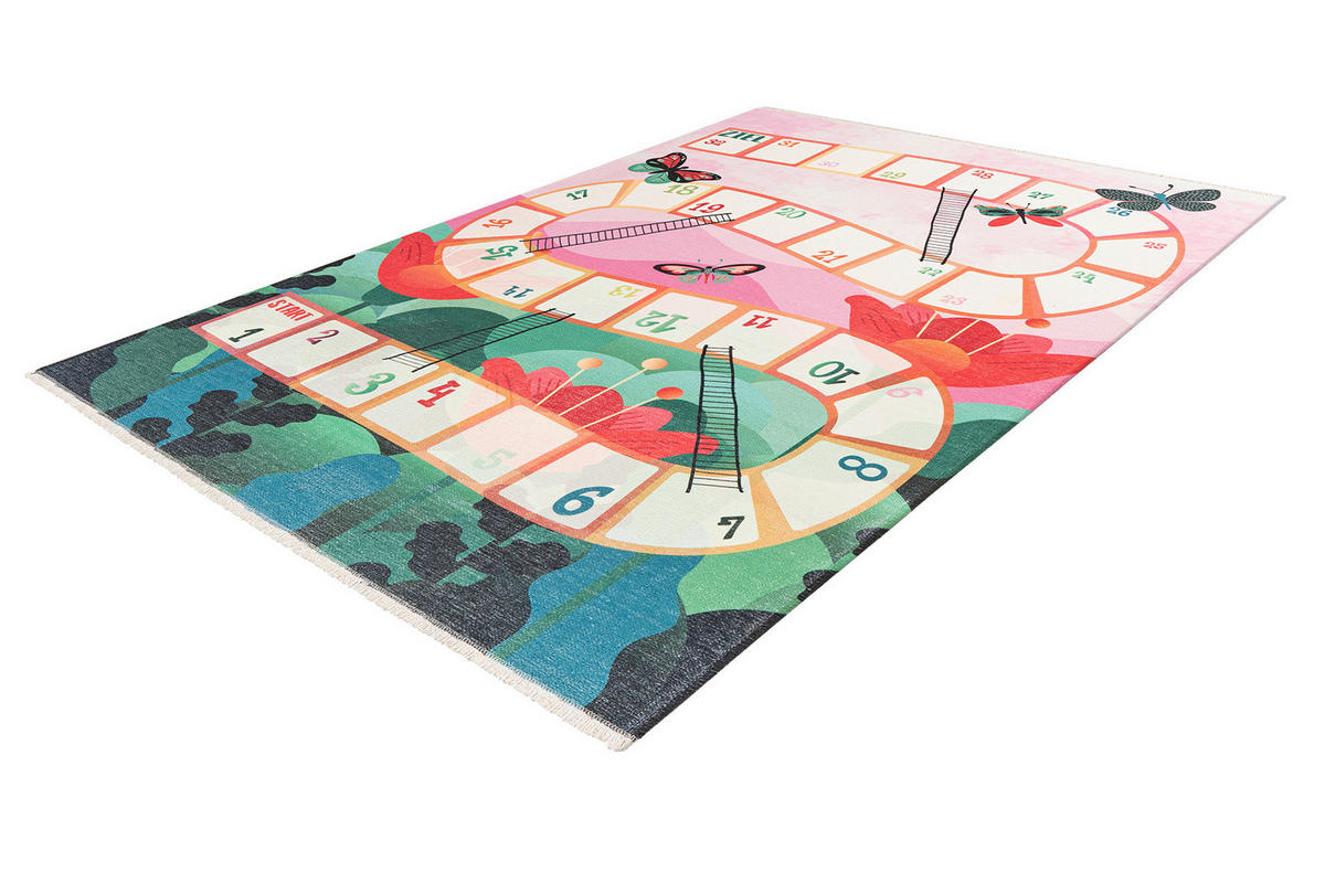 SPIELTEPPICH 115/170 cm  - Waldgrün/Pink, Trend, Textil (115/170cm) - Ben'n'jen
