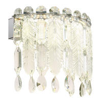 LED VÄGGLAMPA 28/17/24,5 cm   - klar/kromfärg, Klassisk, metall/glas (28/17/24,5cm) - Globo