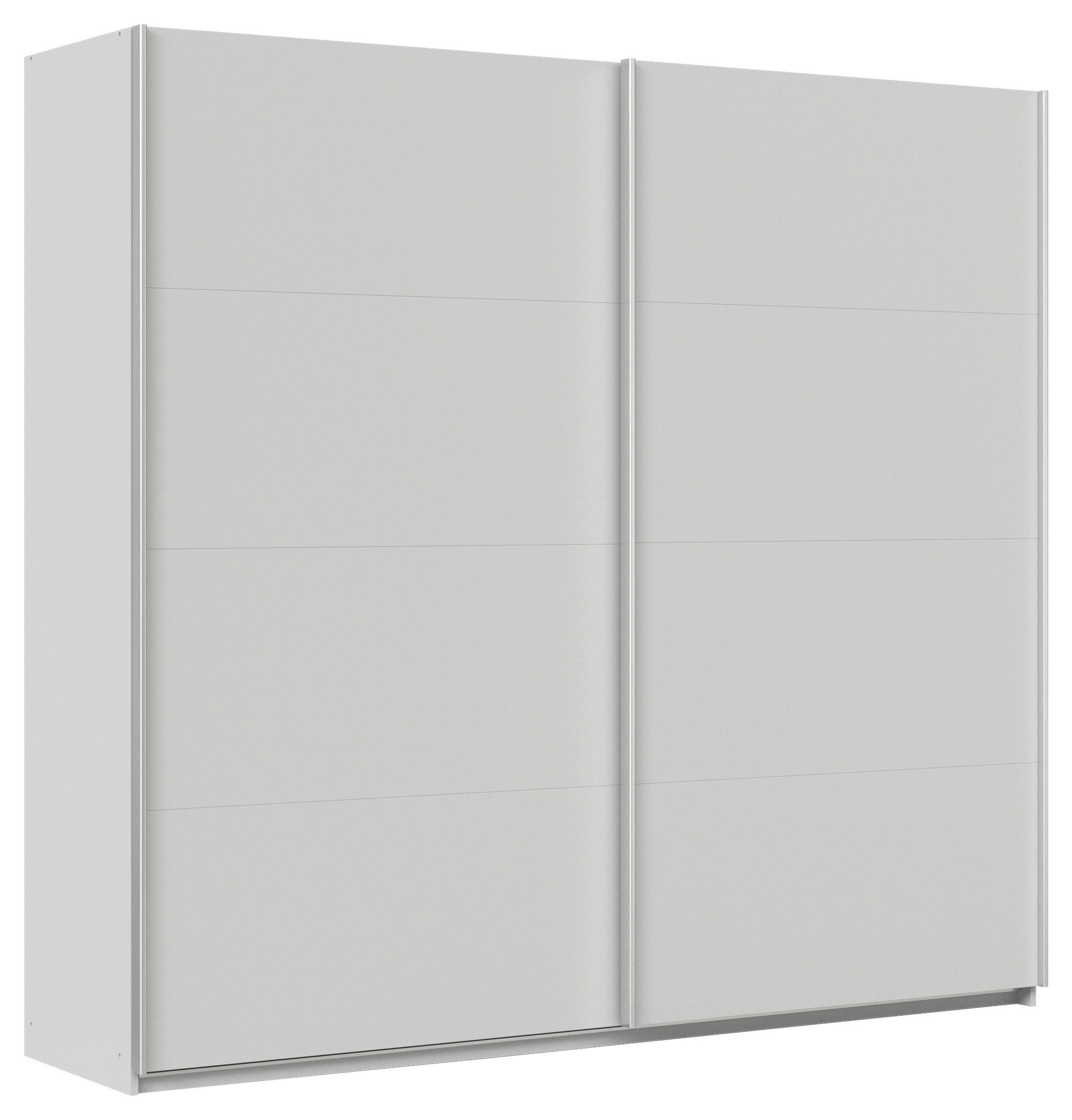 SCHWEBETÜRENSCHRANK  in Seidengrau  - Seidengrau/Alufarben, KONVENTIONELL, Holzwerkstoff/Metall (225/229/62cm) - Xora