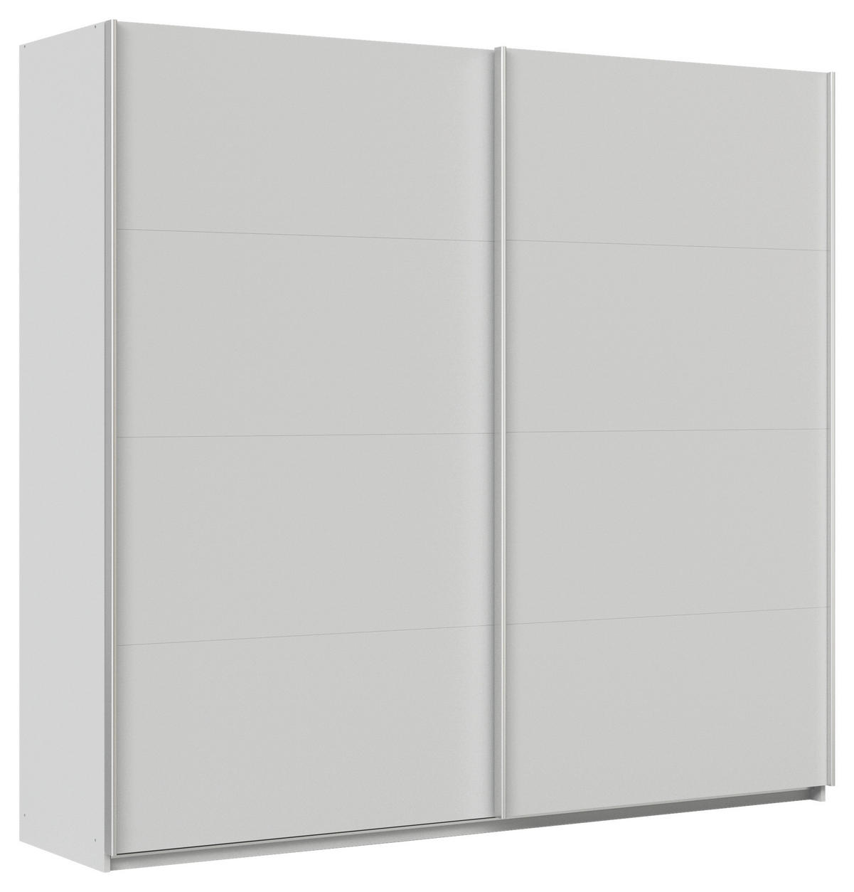 SCHWEBETÜRENSCHRANK  in Seidengrau  - Seidengrau/Alufarben, KONVENTIONELL, Holzwerkstoff/Metall (225/229/62cm) - Xora