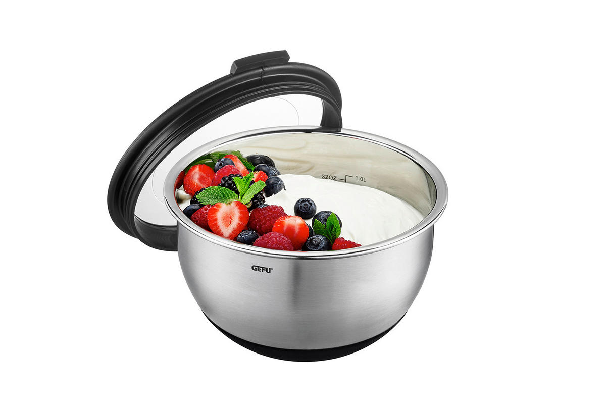 SCHÜSSEL MUOVO 16 cm   - Edelstahlfarben/Transparent, Design, Kunststoff/Metall (16cm) - Gefu