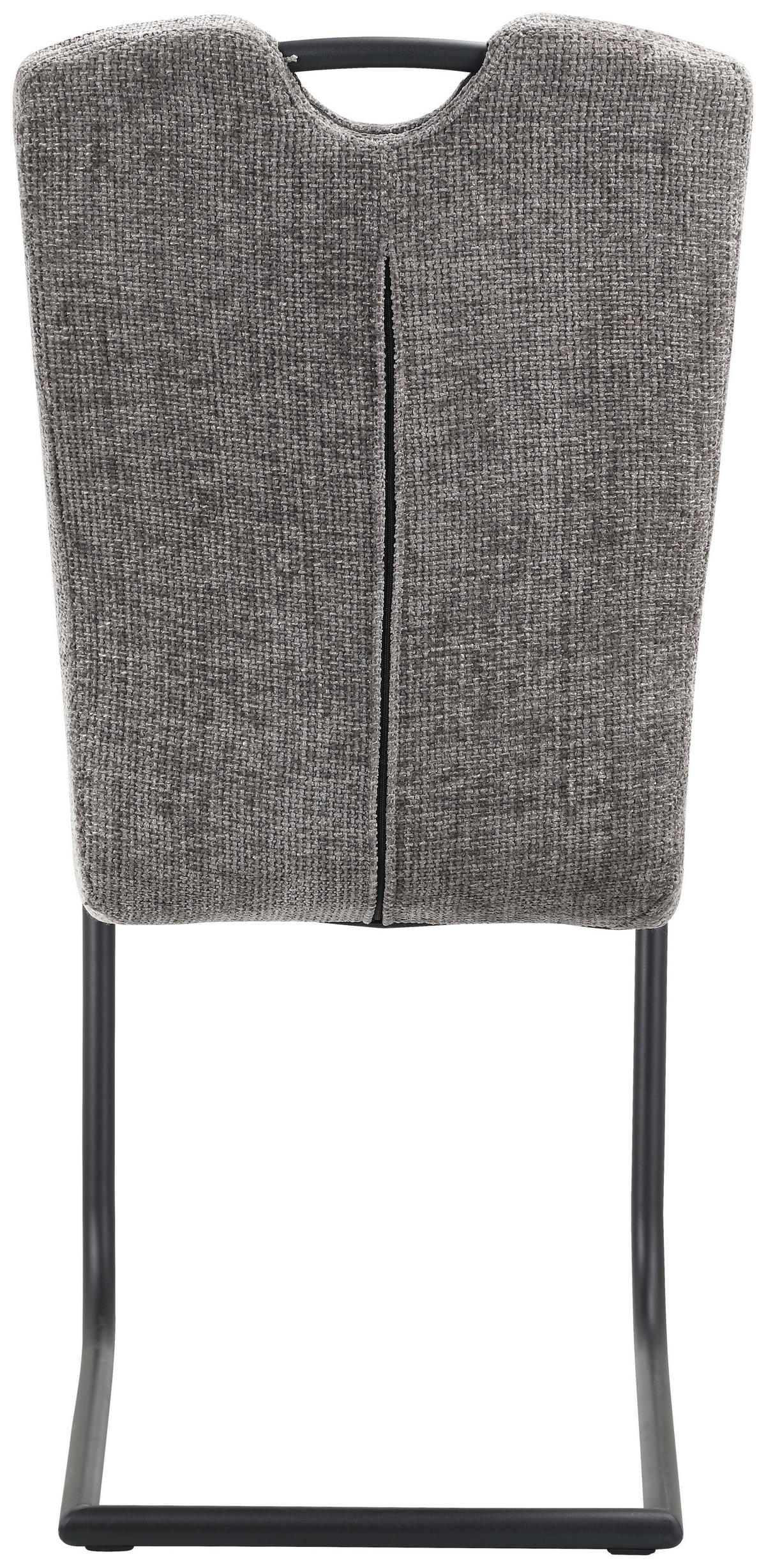 SCAUN CANTILEVER din metal, textil gri, negru  - negru/gri, Design, metal/textil (46/97/59cm) - Novel