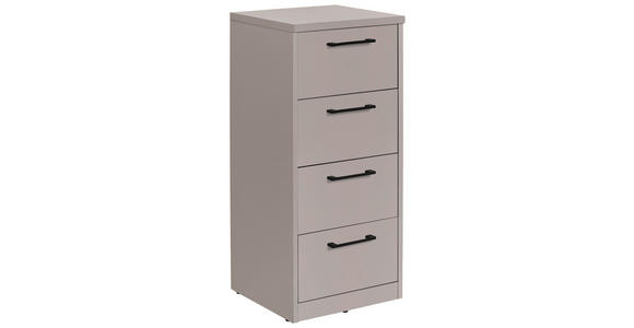 KOMMODE  in 38/84/36 cm  - Kaschmir/Schwarz, Basics, Holzwerkstoff/Kunststoff (38/84/36cm) - Xora