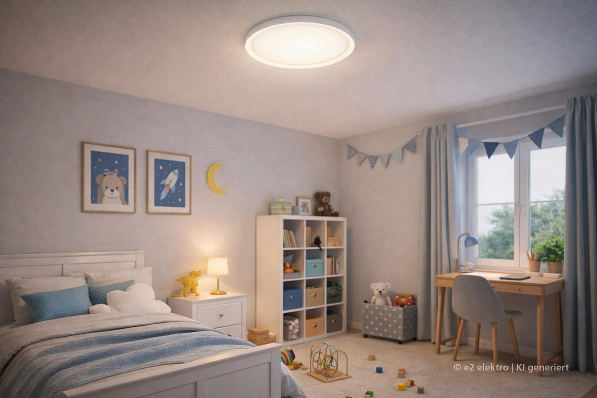 LED-DECKENLEUCHTE MOON 48,2/7,3 cm  - Weiß, Design, Metall (48,2/7,3cm)