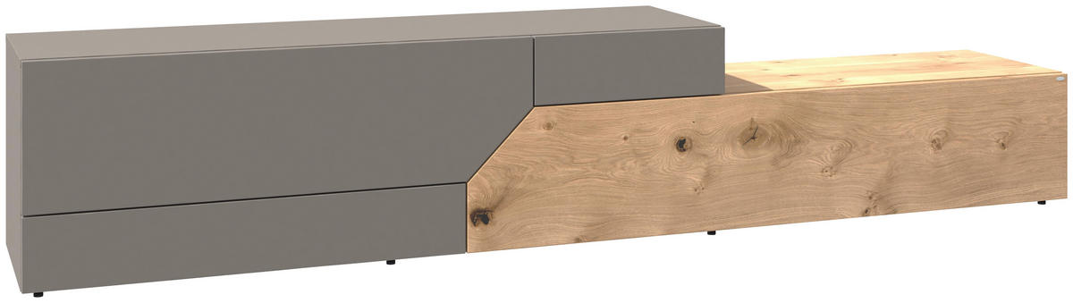 LOWBOARD  in 256/50/45 cm  - Wildeiche/Grau, Design, Holz/Holzwerkstoff (256/50/45cm) - Voglauer