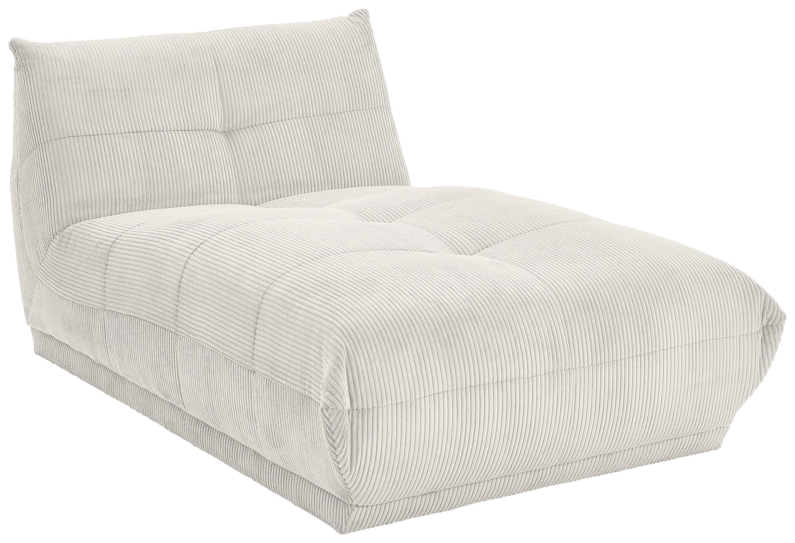 SOFAELEMENT GISELLE Cord Weiß  - Weiß, Trend, Textil (105/80/185cm) - Livetastic