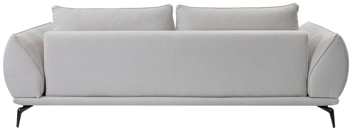 3-SITZER-SOFA in Webstoff Creme  - Creme/Schwarz, Modern, Textil/Metall (249/86/118cm) - MID.YOU