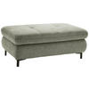 HOCKER Webstoff Grün  - Schwarz/Grün, KONVENTIONELL, Textil/Metall (129/49/64cm) - SetOne by Musterring