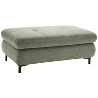 HOCKER Webstoff Grün  - Schwarz/Grün, KONVENTIONELL, Textil/Metall (129/49/64cm) - SetOne by Musterring