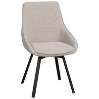 STOL flatväv  - greige/ljusgrå, Klassisk, metall/textil (51/87/57cm) - Rowico