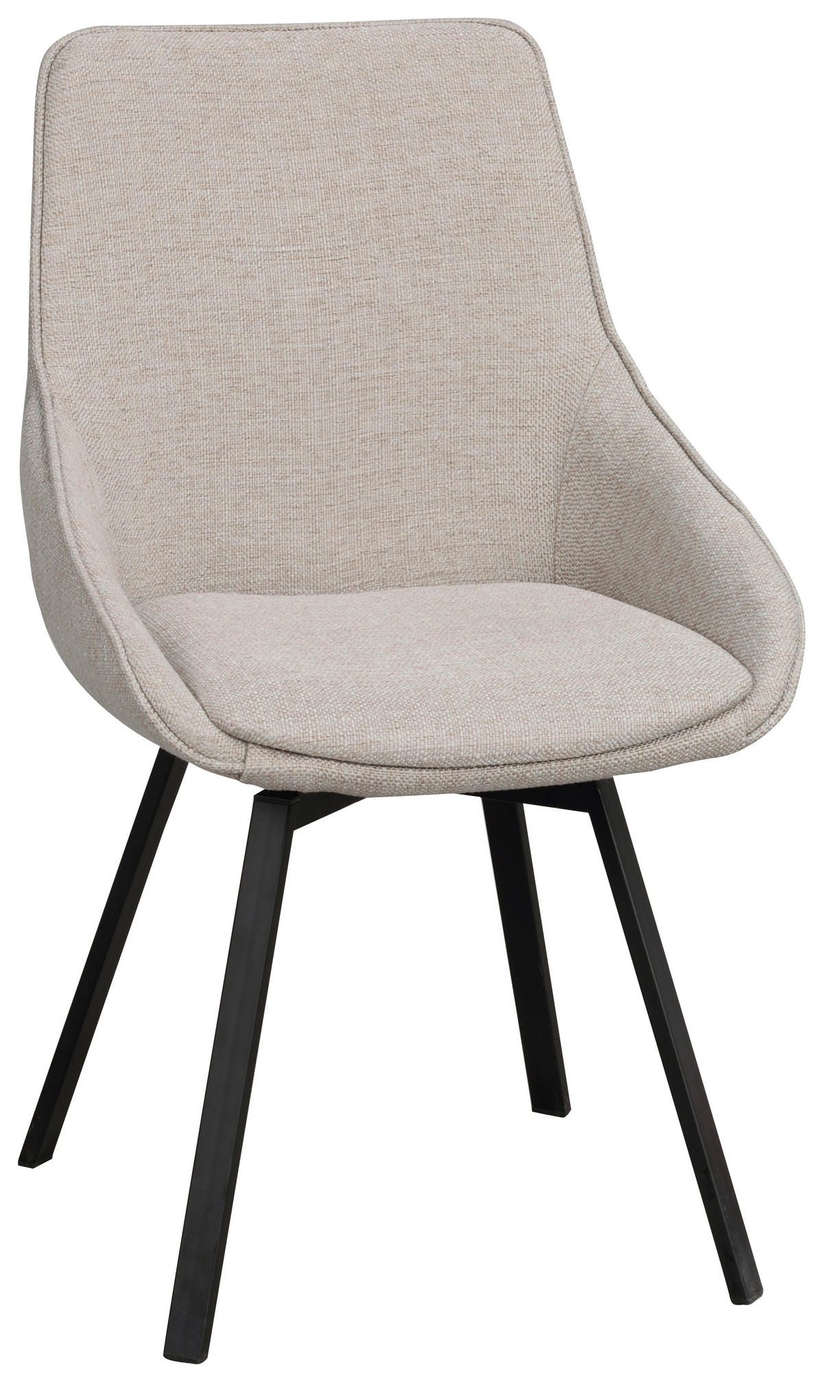 STOL flatväv  - greige/ljusgrå, Klassisk, metall/textil (51/87/57cm) - Rowico