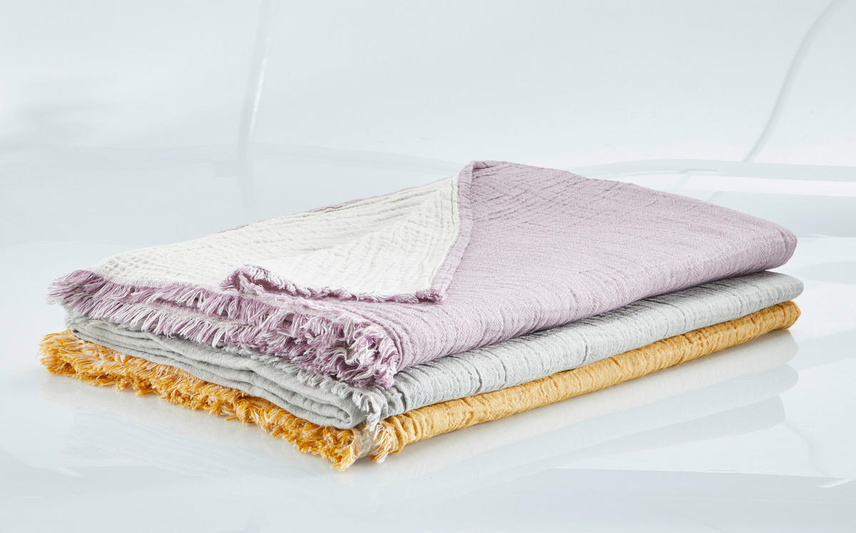 WOHNDECKE Musa 150/200 cm  - Naturfarben/Grau, KONVENTIONELL, Textil (150/200cm) - Ambiente