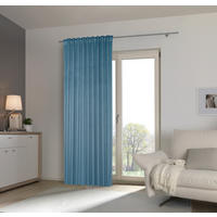 GARDINLÄNGD halvtransparent  - blå, Klassisk, textil (140/245cm) - Esposa
