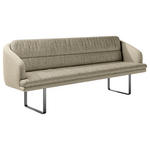 SITZBANK 255/89/68 cm Flachgewebe Naturfarben Metall  - Schwarz/Naturfarben, Design, Textil/Metall (255/89/68cm) - Dieter Knoll