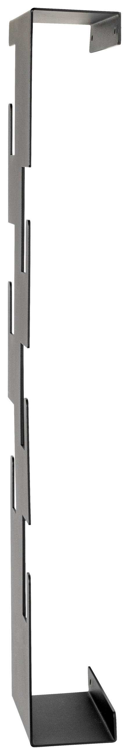 NÁSTĚNNÁ ŠATNA - černá, Design, kov (15/60/8cm)
