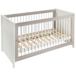 GITTERBETT CAMRON 145/76,50/80 cm  - Weiß/Grau, Natur, Holz/Holzwerkstoff (145/76,50/80cm) - My Baby Lou