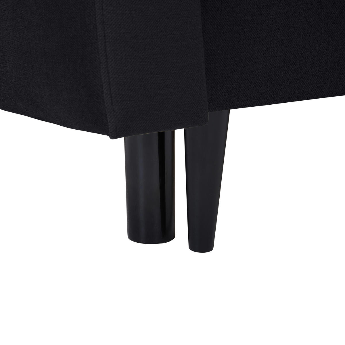 CANAPEA EXTENSIBILĂ textil negru  - negru, Konventionell, lemn/textil (220/95/98cm) - Carryhome