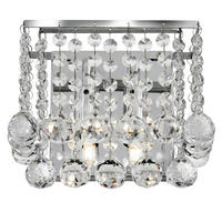 KRISTALL-WANDLEUCHTE Hanna  - Klar/Chromfarben, Design, Glas/Metall (20/18/20cm)