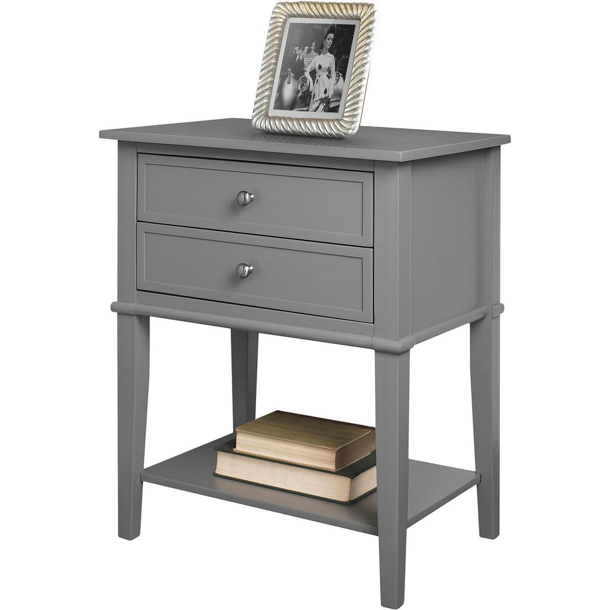 BEISTELLTISCH 55/39/71 cm Grau rechteckig  - Silberfarben/Grau, Design, Holz/Holzwerkstoff (55/39/71cm) - MID.YOU