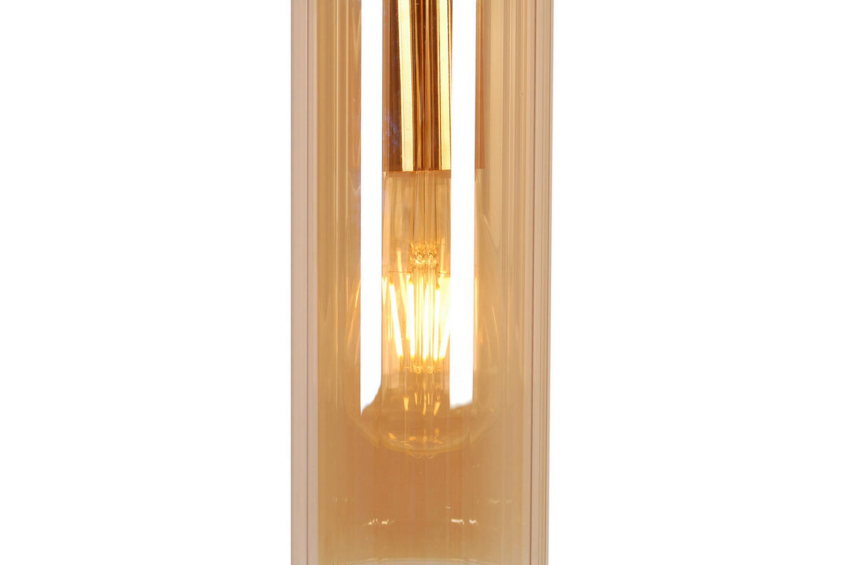 HÄNGELEUCHTE 10/134,7 cm    - Bernsteinfarben, Trend, Glas/Metall (10/134,7cm) - Novel