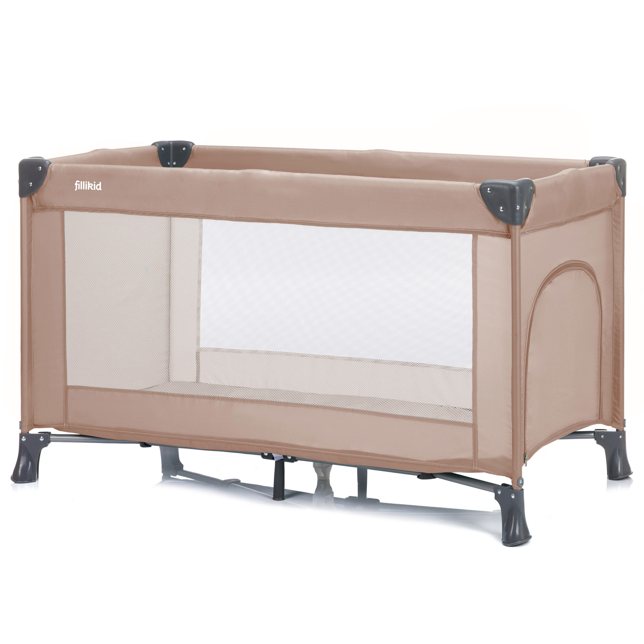 REISEBETT Beige  - Beige, Basics, Textil/Metall (120/60/76cm) - Fillikid