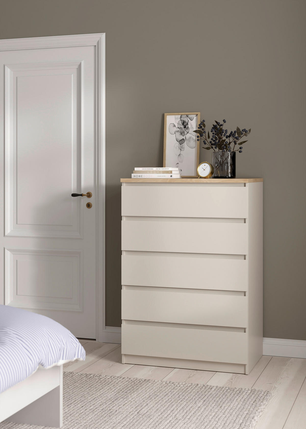KOMMODE  in 77/111,3/50 cm  - Kaschmir/Eichefarben, Basics, Holzwerkstoff (77/111,3/50cm) - Boxxx