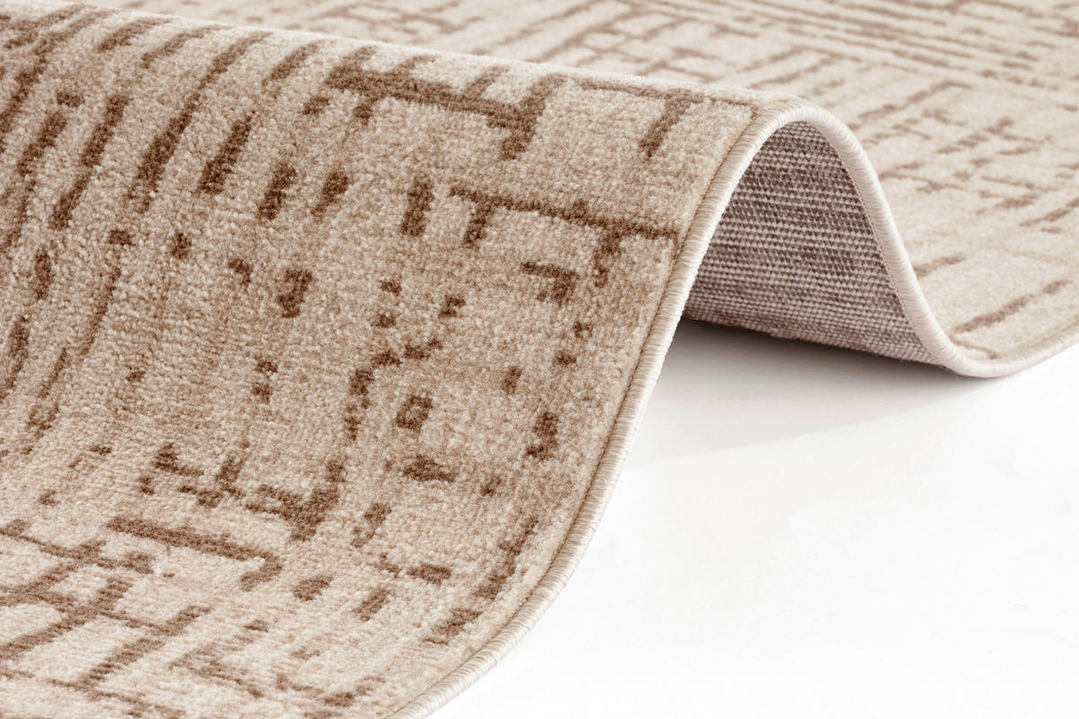 FLACHWEBETEPPICH 160/235 cm Terrain Braun, Creme  - Creme/Braun, Design, Kunststoff/Textil (160/235cm)