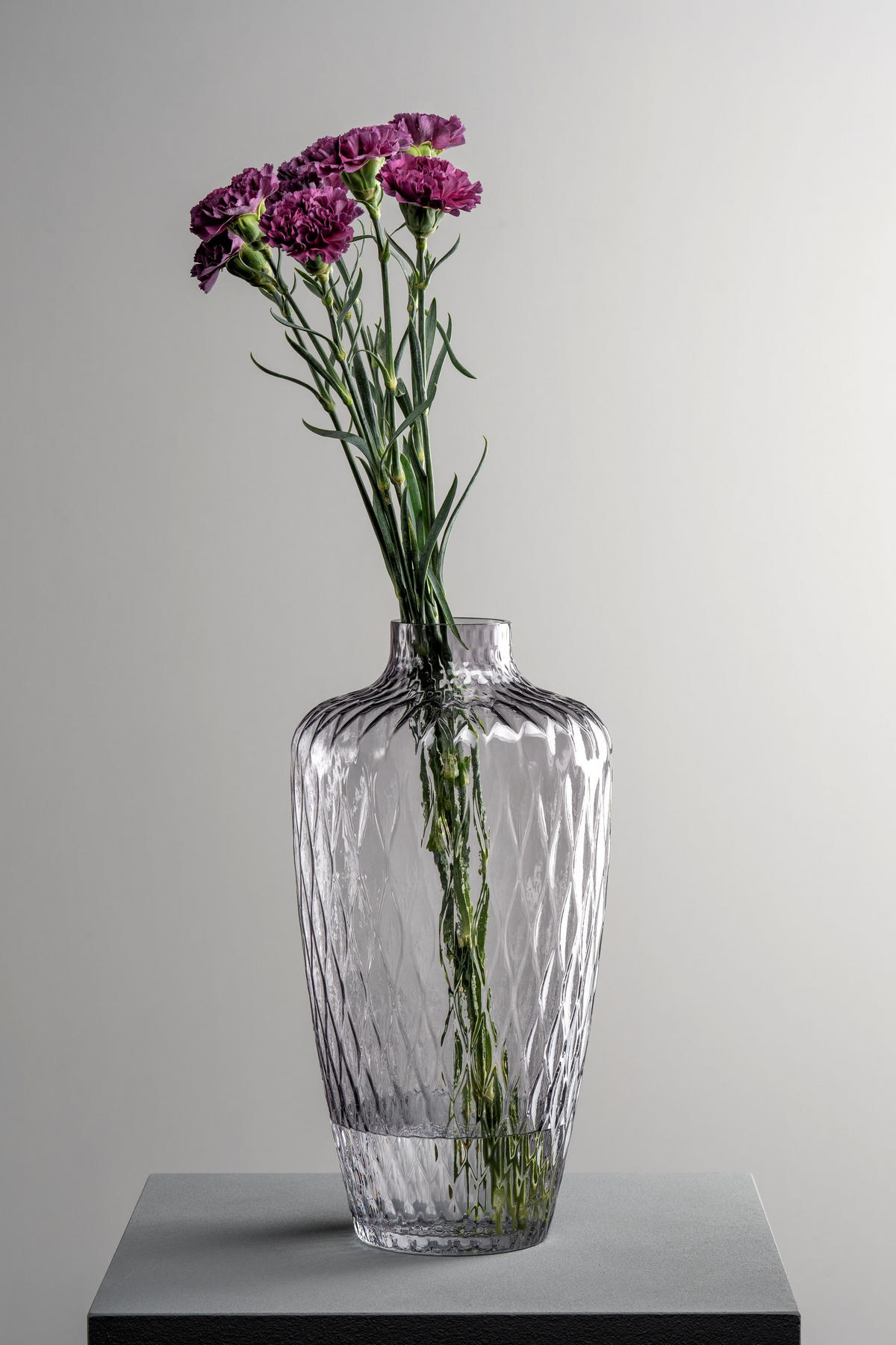 VASE  - Grau, Basics, Glas (20/38/20cm) - Leonardo