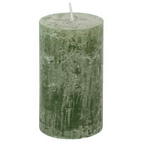 VALCOVÁ SVIEČKA - zelená, Basics, prírodné materiály (6,8/12cm) - Ambia Home