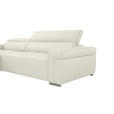ECKSOFA DUA in Echtleder Weiß  170/293 cm  - Chromfarben/Weiß, Design, Leder/Metall (170/293cm) - Novel