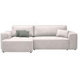 ECKSOFA  in Plüsch Beige  - Beige/Blaugrau, Design, Kunststoff/Textil (152/288cm) - Xora