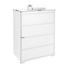 KOMMODE Weiß - Alufarben/Weiß, Design (80/103/48cm) - Carryhome
