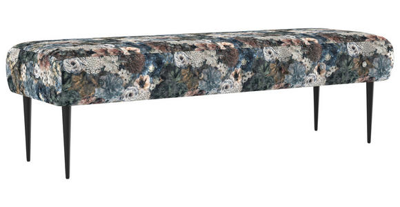SITZBANK 159/52/54 cm Jacquard Blau, Rosa, Beige Metall - Blau/Beige, KONVENTIONELL, Textil/Metall (159/52/54cm) - Cantus