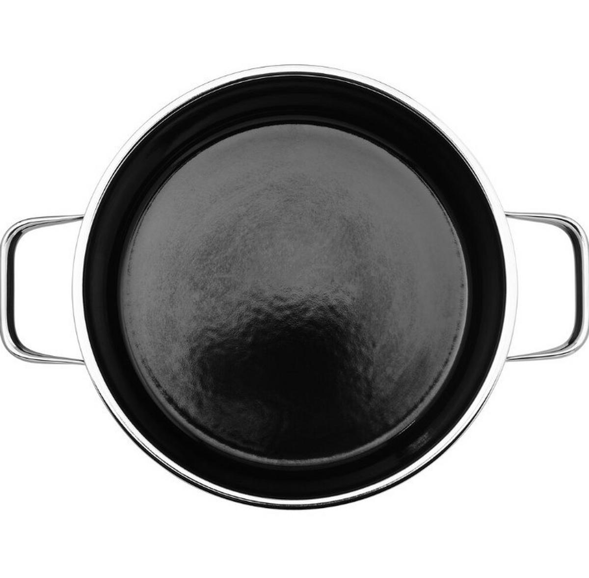 GRYTA FÖR KÖTT Fusiontec Aromatic 3,1 l  - stålfärgad/svart, Basics, metall/naturmaterial (22/9cm) - WMF