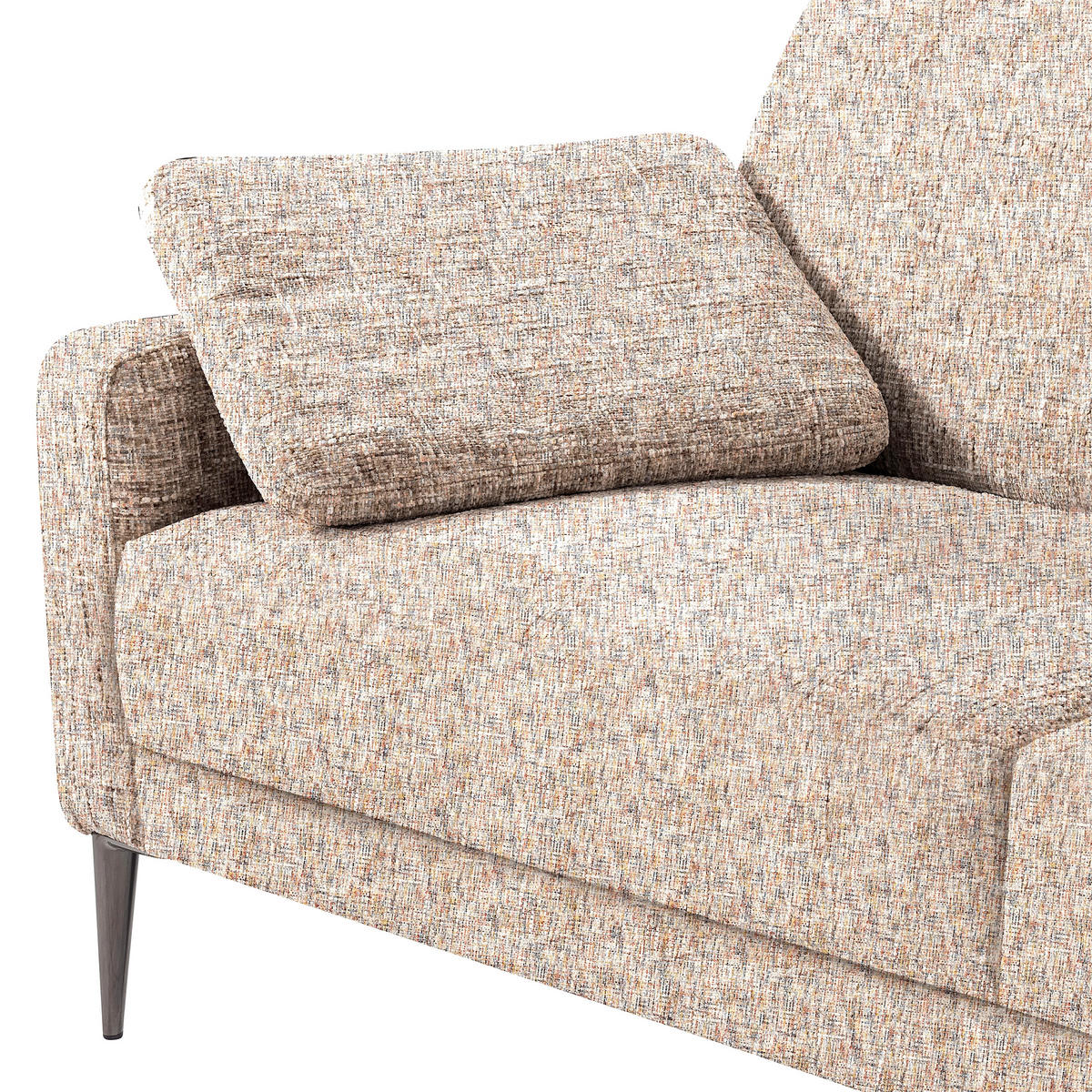 3,5-SITZER - Blau/Weiss, Design, Textil/Metall (207/85/92cm) - Livetastic
