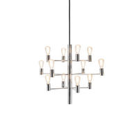 LED-HÄNGLAMPA Manola 60/50 cm  - kromfärg, Klassisk, metall (60/50cm) - Belid