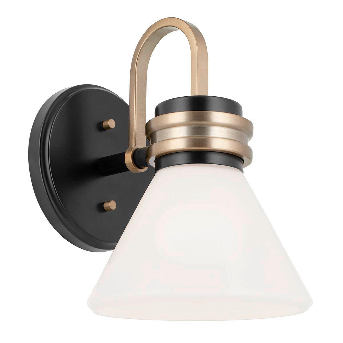 BADEZIMMER-WANDLEUCHTE Masthead   - Champagner/Schwarz, KONVENTIONELL, Glas/Metall (24/17,8/21,5cm) - Elstead Lighting
