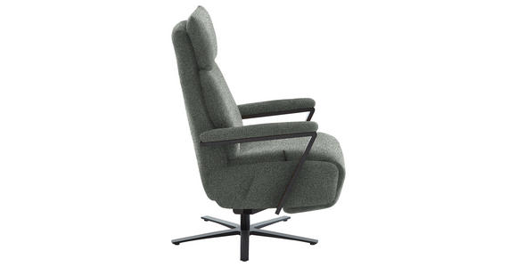 RELAXSESSEL in Textil Graublau - Graublau/Schwarz, Design, Textil/Metall (68/117/85cm) - Cantus